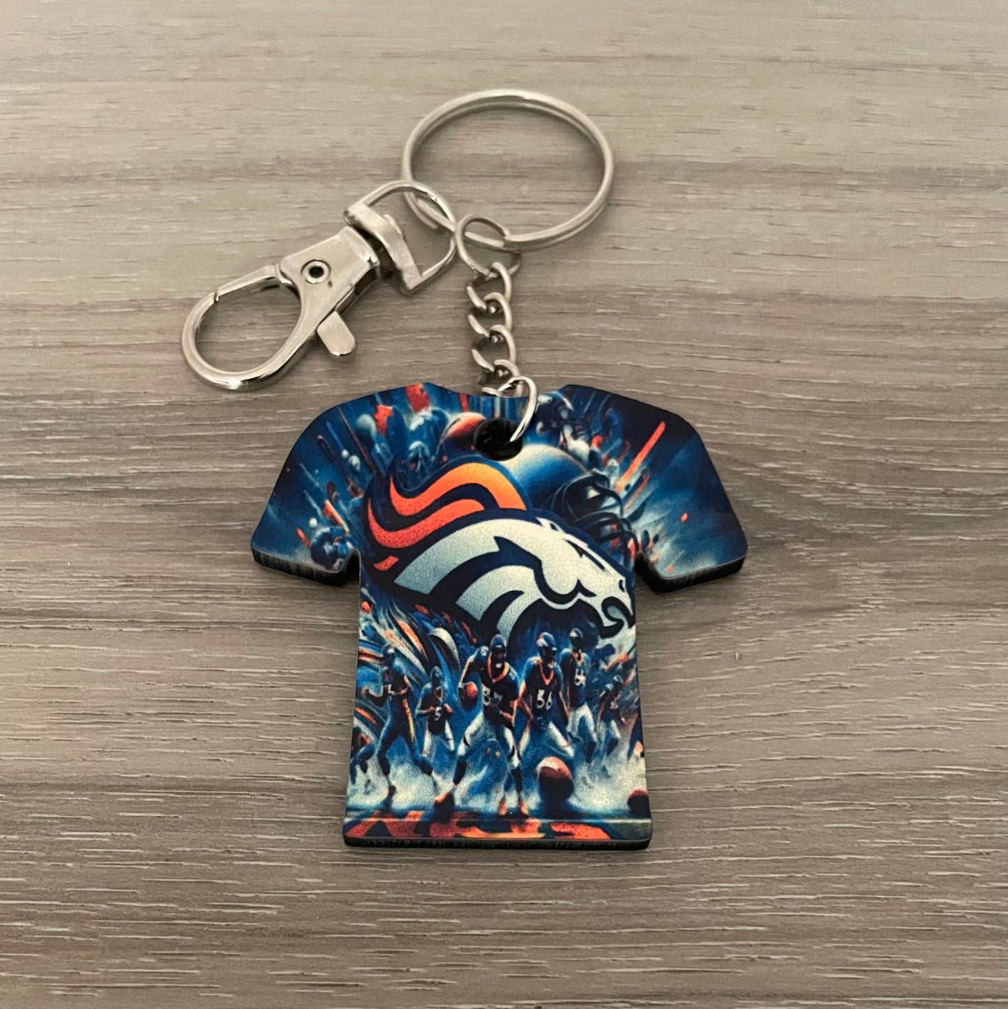 Denver Broncos shirt keychain