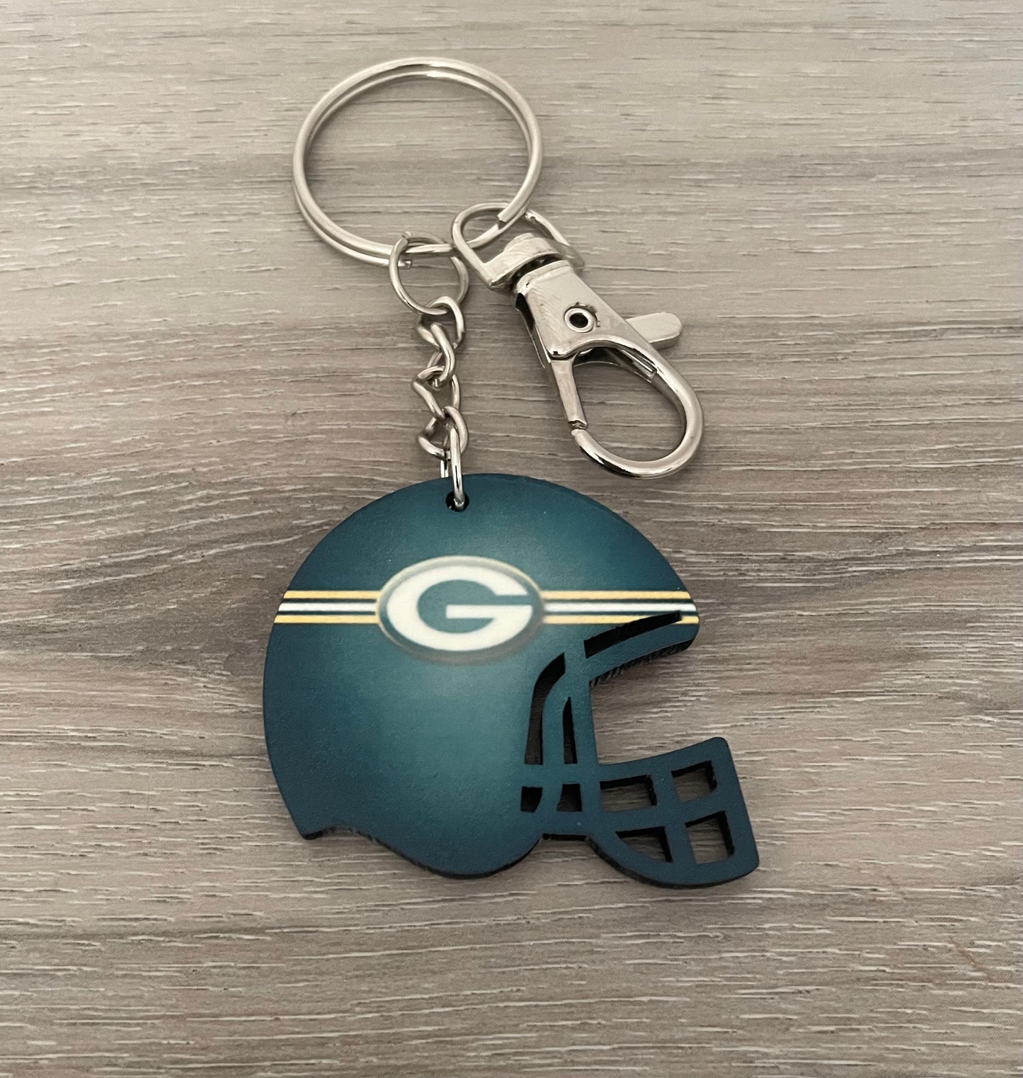 Green Bay Packers helmet keychain