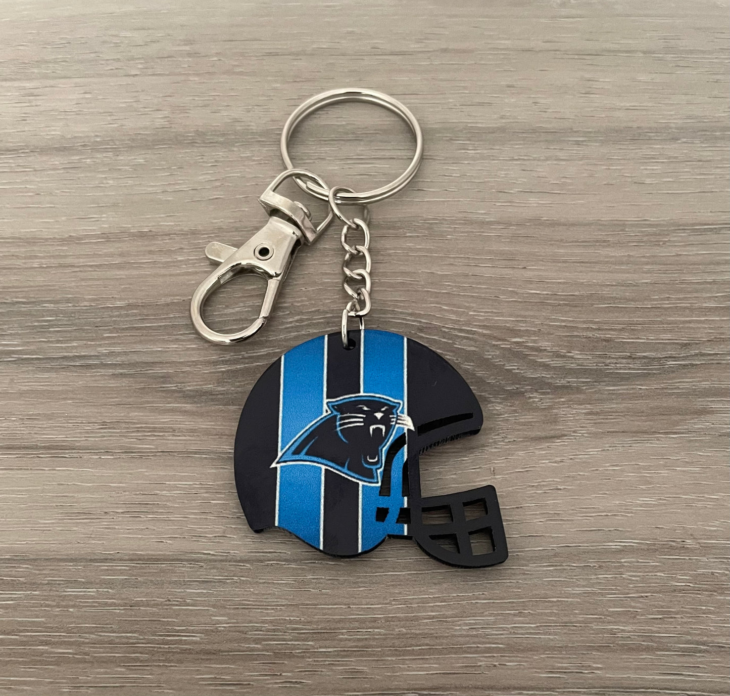 Carolina Panthers helmet keychain
