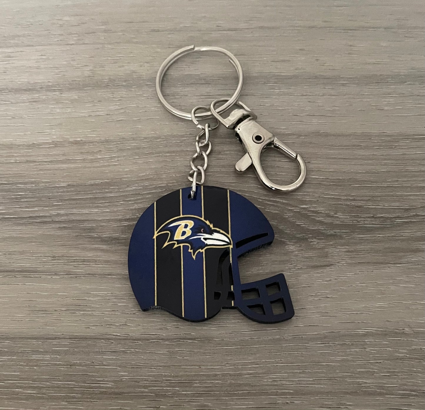 Baltimore Ravens helmet keychain
