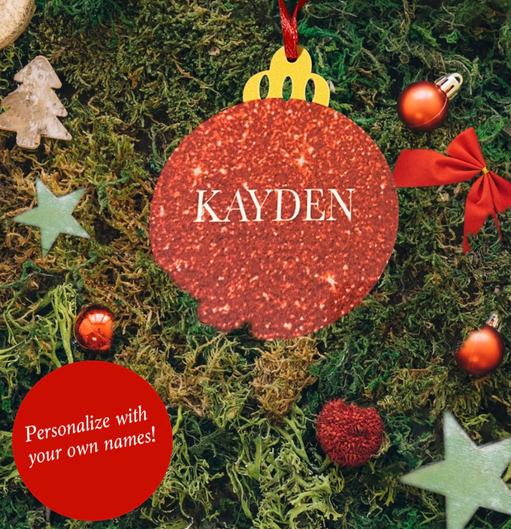Customized Name Ornaments