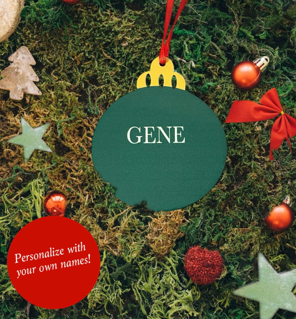 Customized Name Ornaments