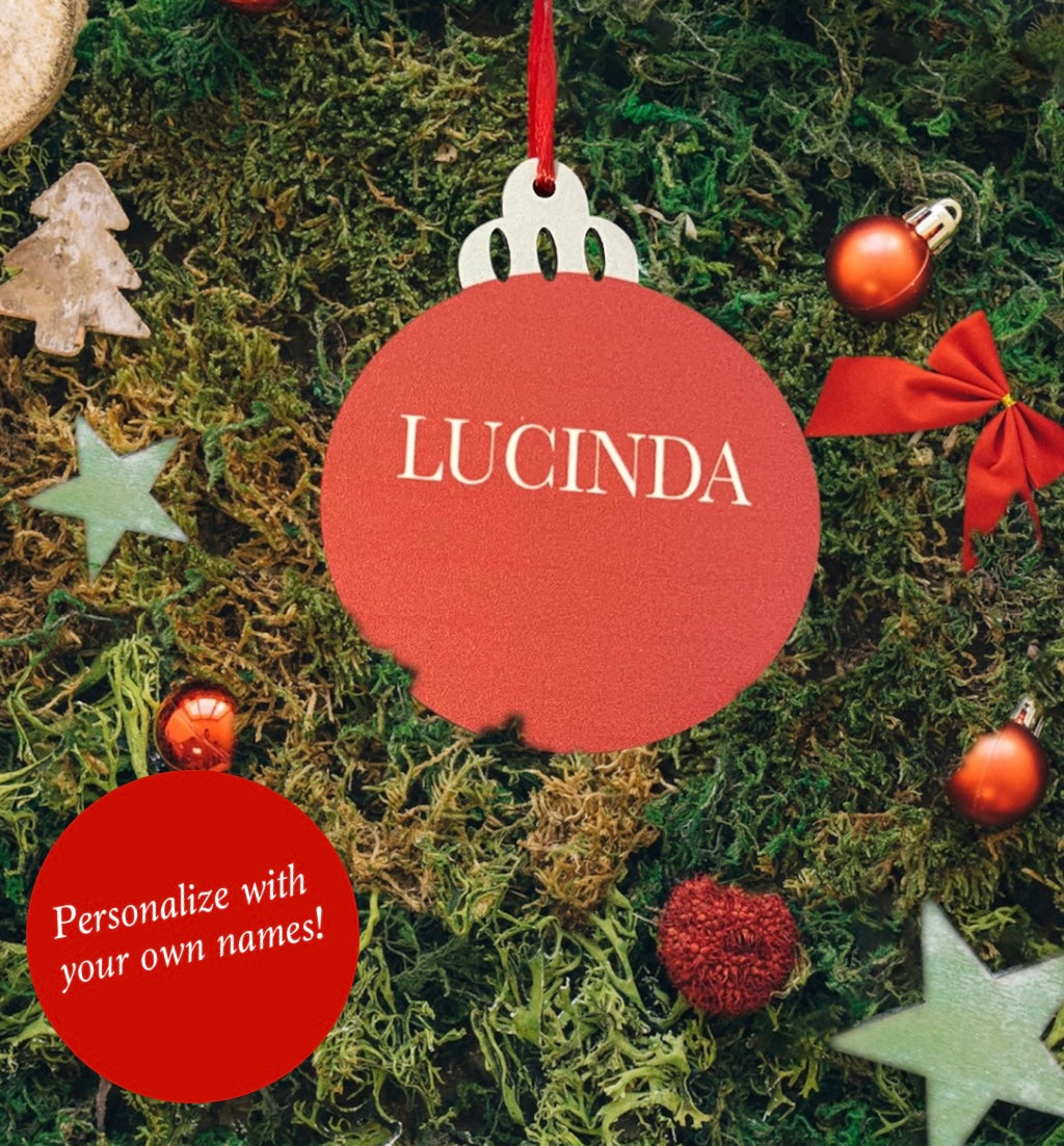 Customized Name Ornaments
