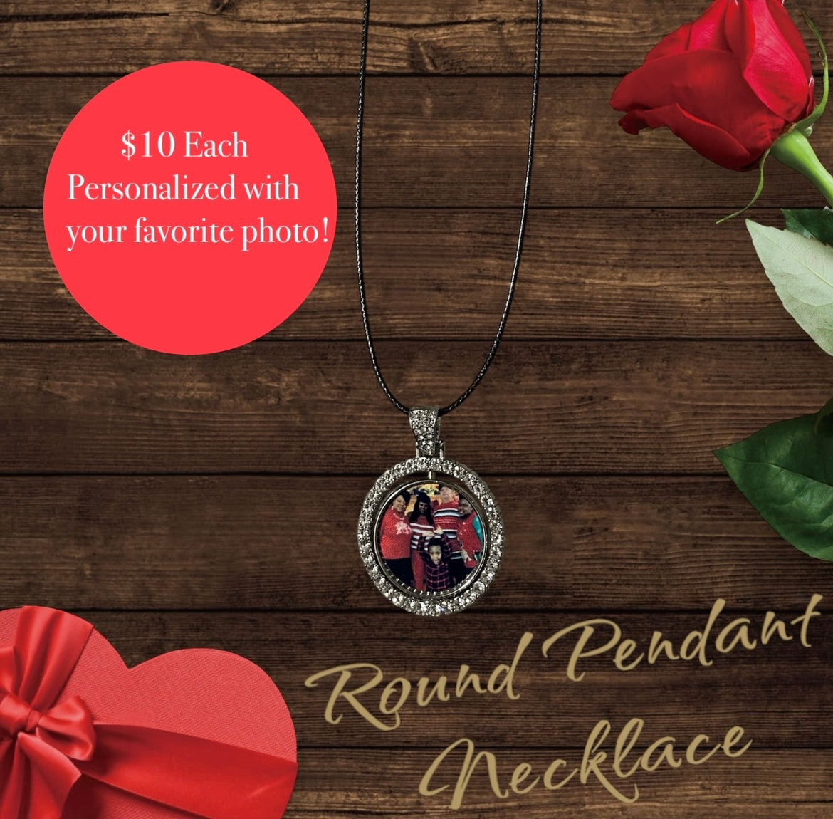 Photo pendant necklace