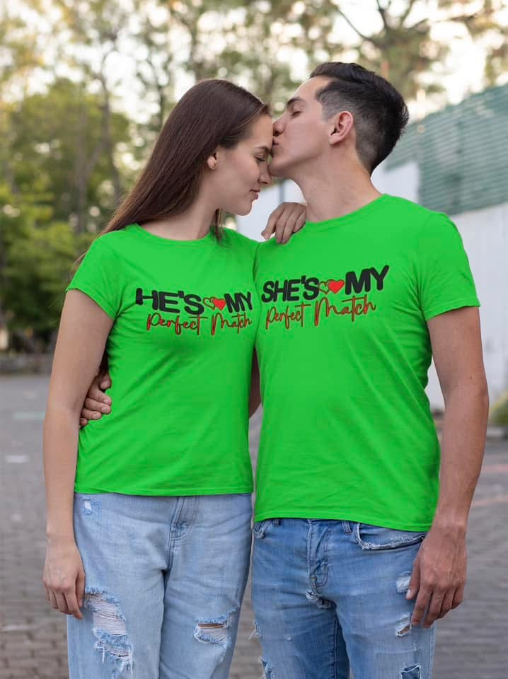 “He’s My Perfect Match” t-shirt