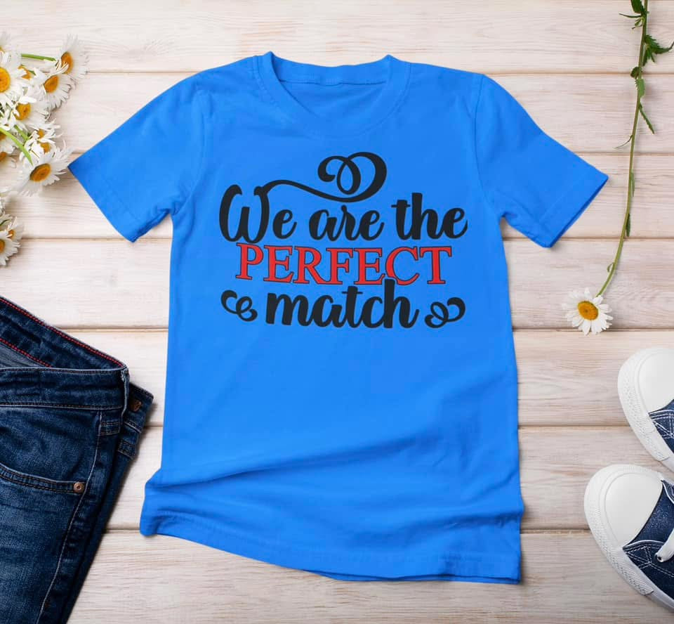 “We Are The Perfect Match” t-shirt