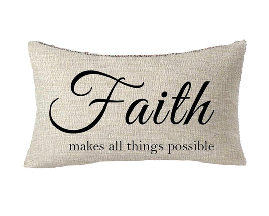 12x20 “Faith” pillow
