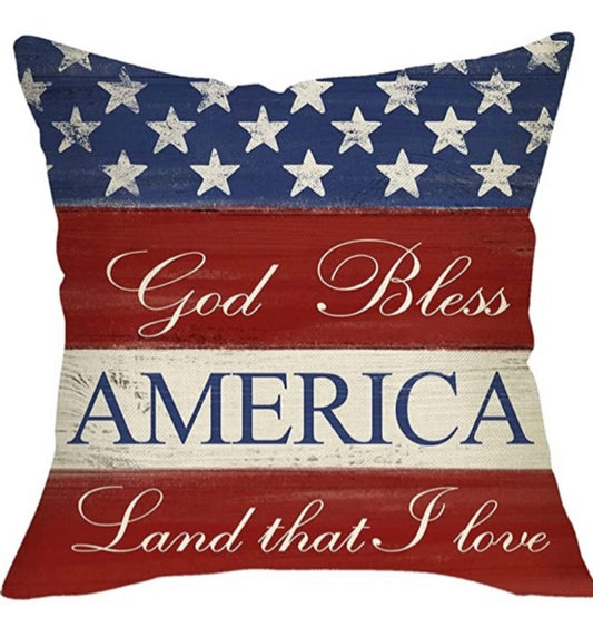 God Bless America pillow