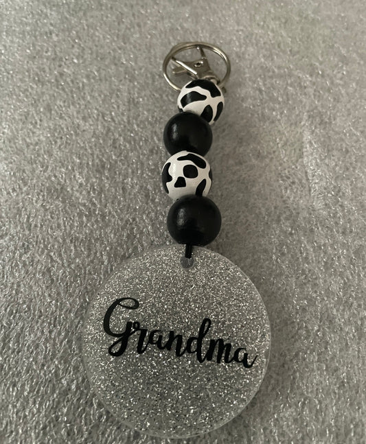 Grandma beaded keychain