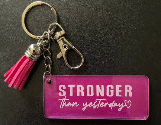 “Stronger” keychain