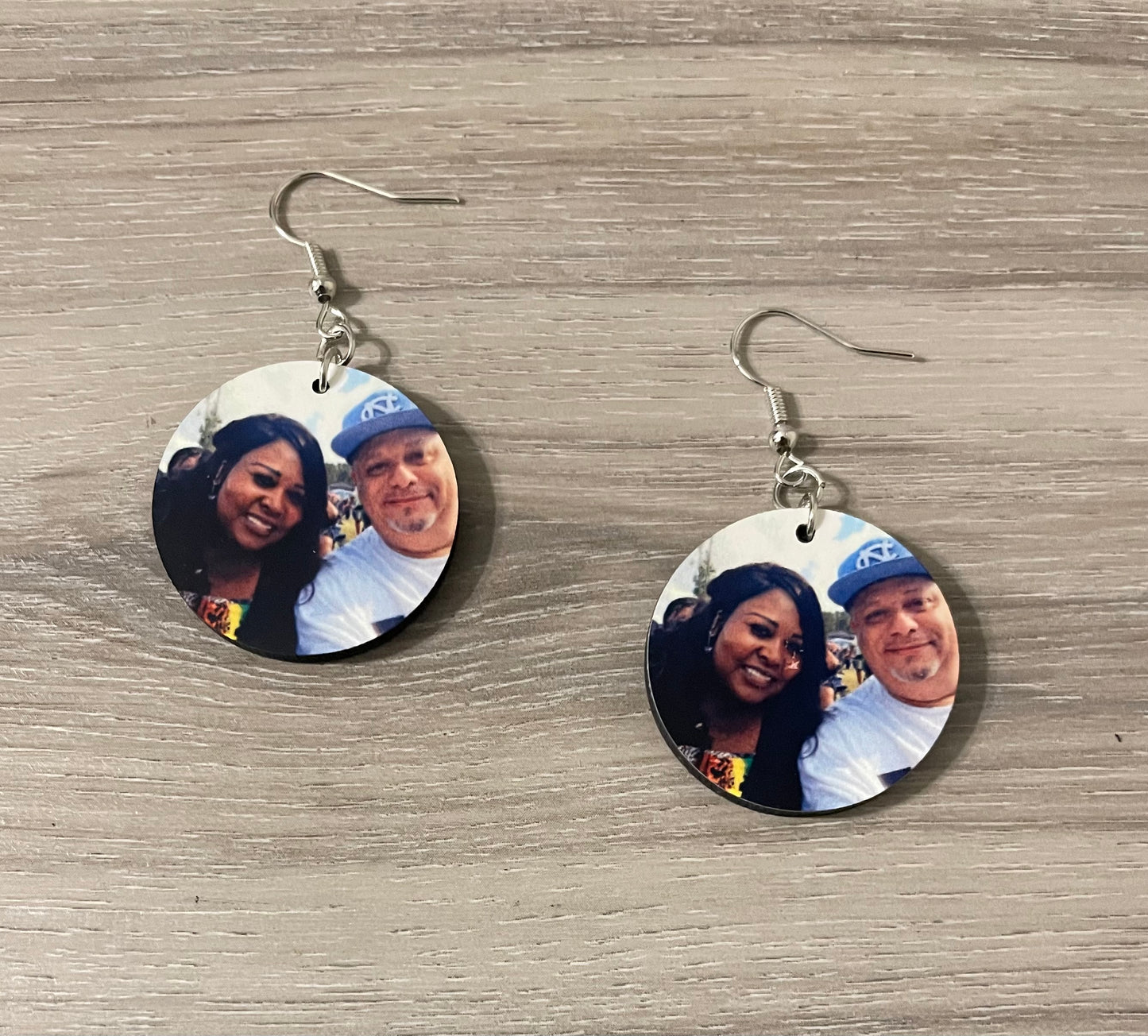Circle photo earrings