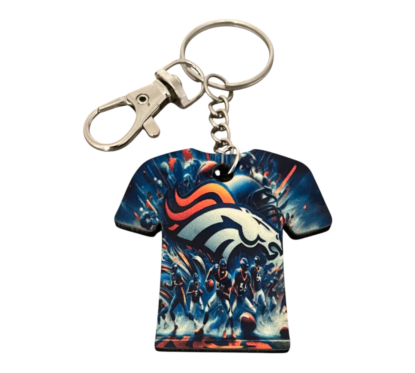 Denver Broncos shirt keychain